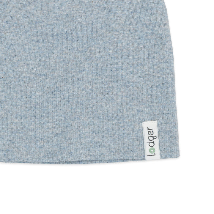 Babymuts Lodger Beanie Melange in Blue Fogg – zacht biologisch katoen