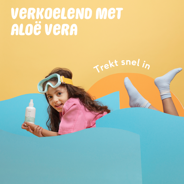 Naïf aftersun gel 100ml met aloë vera voor kalmerende huidverzorging