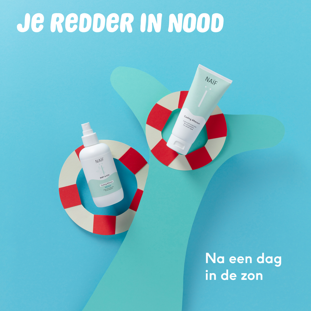 Naïf aftersun gel 100ml met aloë vera voor kalmerende huidverzorging