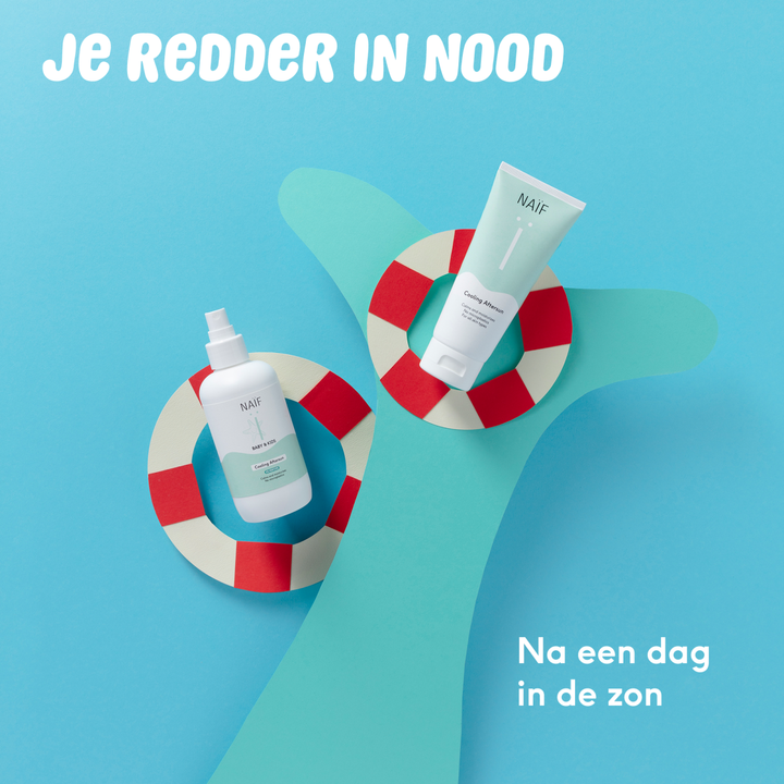 Naïf aftersun gel 100ml met aloë vera voor kalmerende huidverzorging