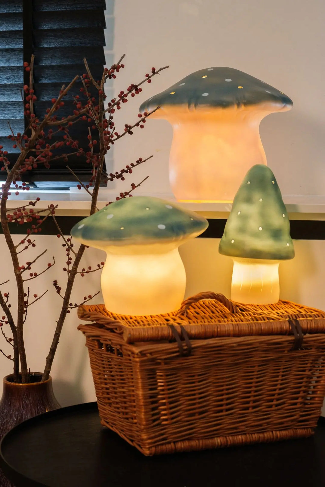 Egmont Toys - Lamp Paddenstoel Medium Nature Teal | Sfeervolle Verlichting | PVC