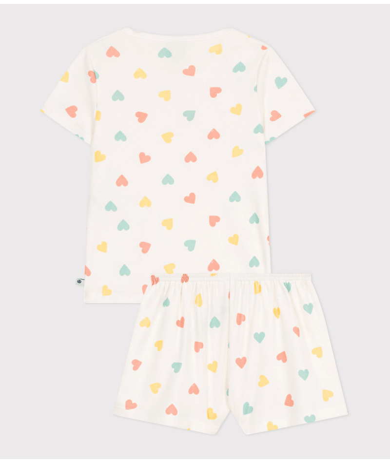Pyjama 2-delig Kort Large Multi Hearts Marshmallow / Multi