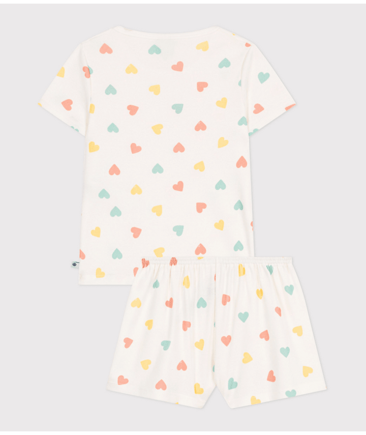 Pyjama 2-delig Kort Large Multi Hearts Marshmallow / Multi