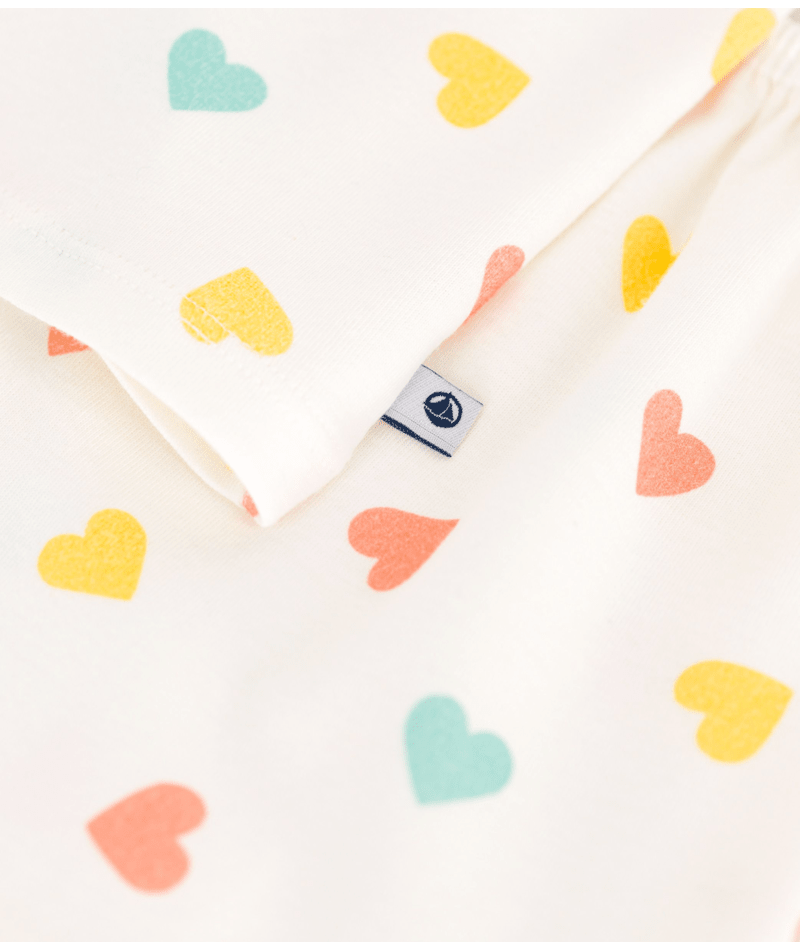 Pyjama 2-delig Kort Large Multi Hearts Marshmallow / Multi