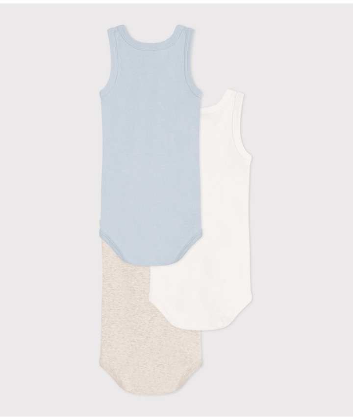 Body Zonder Mouwen Sand Melange / Blue / White (3pack)