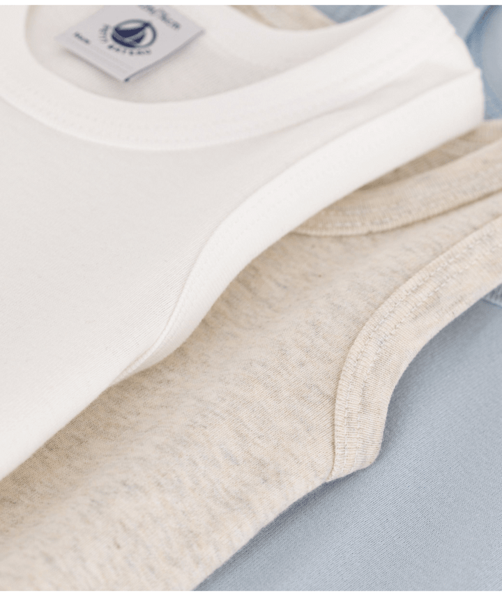 Body Zonder Mouwen Sand Melange / Blue / White (3pack)