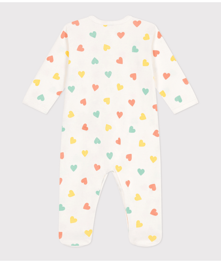 Pyjama Met Voetjes Large Multi Hearts Marshmallow / Multi