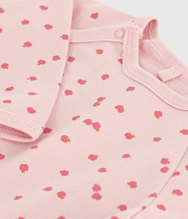 Petit Bateau pyjama met voetjes in Apple Joli / Multico