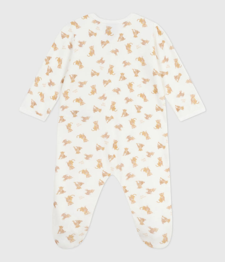 Petit Bateau pyjama met luipaardprint in Marshmallow / Multico
