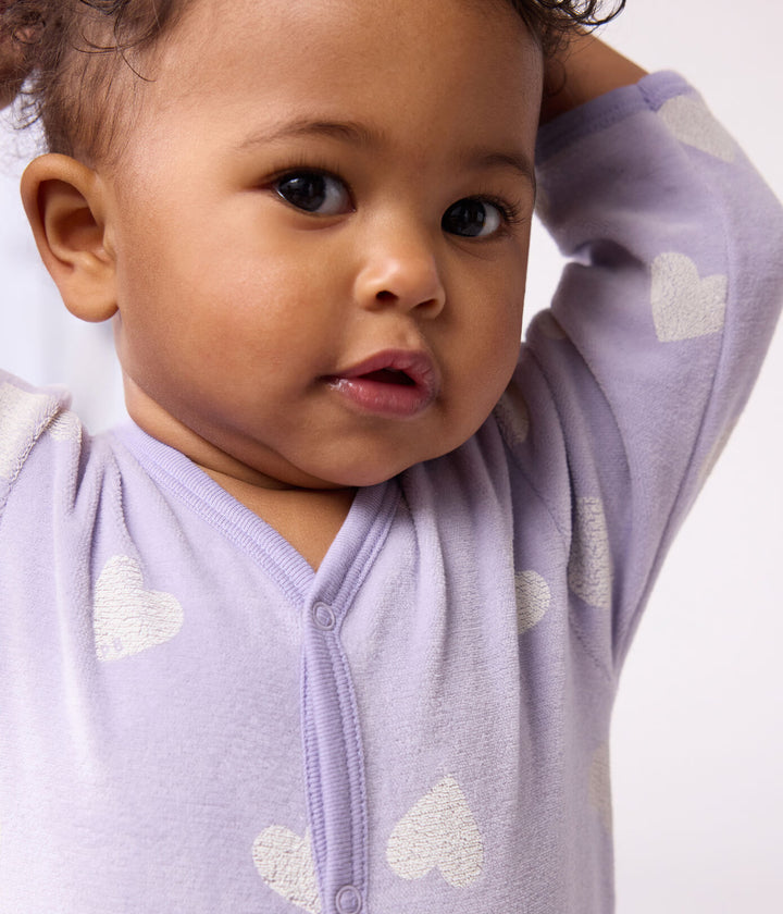 Petit Bateau meisjespyjama met hartjes in Squaw / Marshmallow