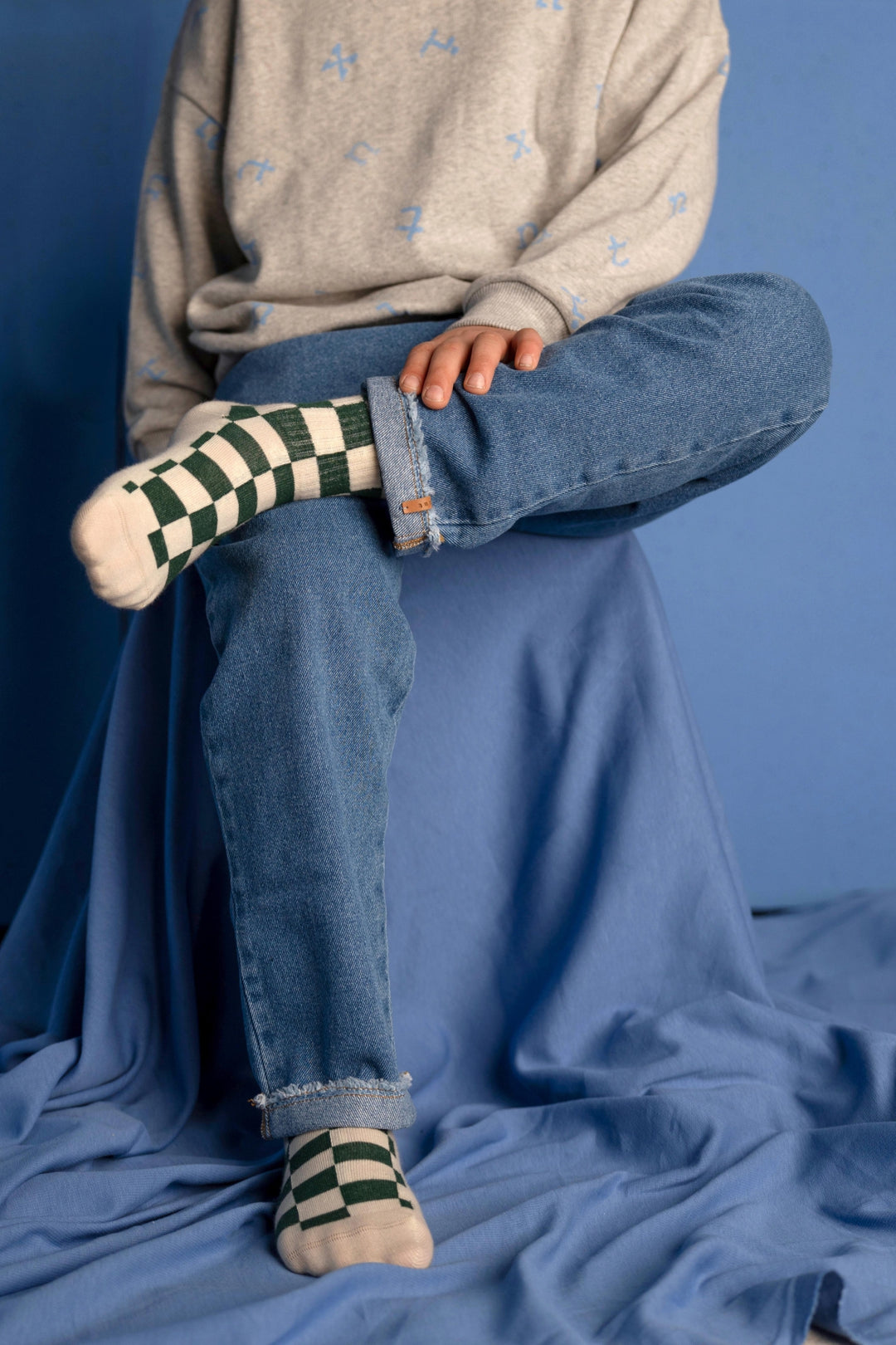 Nixnut - Sokken Checkered Snow