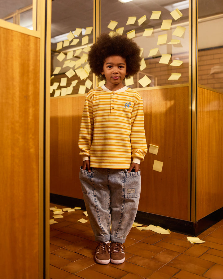 Goldie + Ace jeans Kit Pocket met oversized zakken en elastische taille