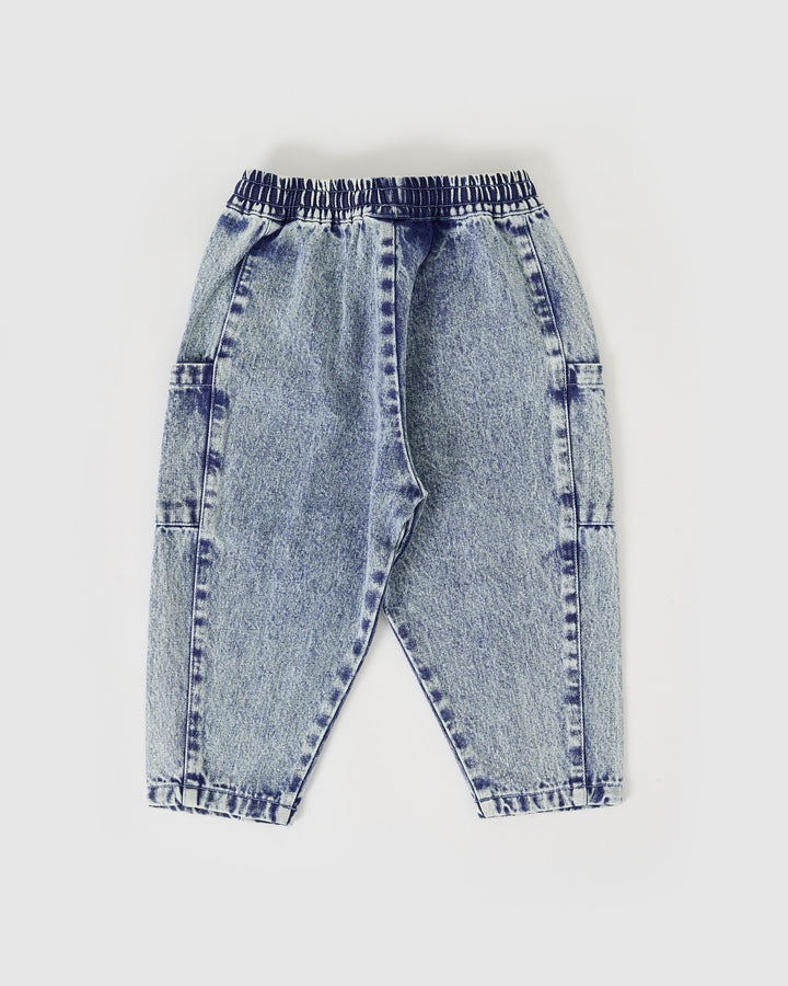 Goldie + Ace jeans Kit Pocket met oversized zakken en elastische taille