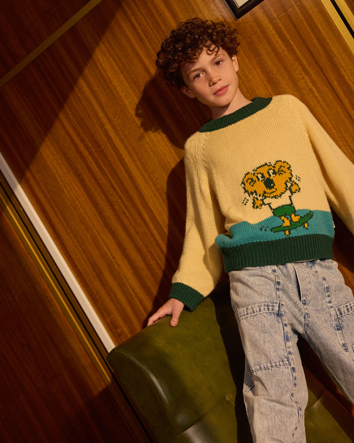 Goldie + Ace jeans Kit Pocket met oversized zakken en elastische taille