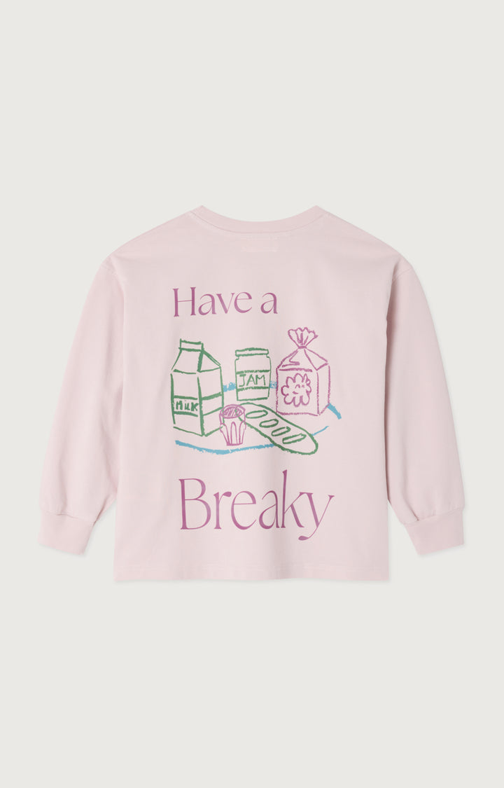 American Vintage - T-Shirt Fizvalley Droit Col Rond Imprime Gycline Vintage