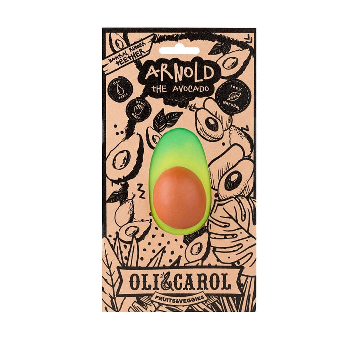 Oli & Carol - Bijtspeeltje & Badspeeltje Arnold Avocado | Natuurlijk Rubber