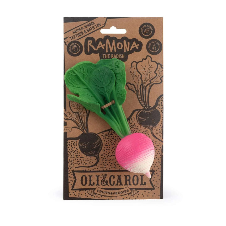 Oli & Carol - Bijtspeeltje & Badspeeltje Ramona Radish | Natuurlijk Rubber