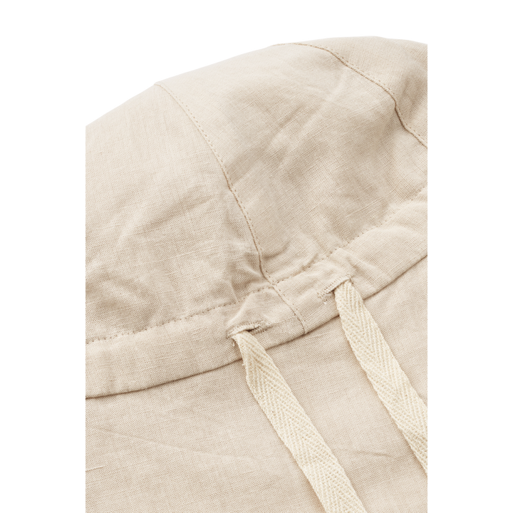 Liewood Gorm zonnehoedje van linnen en katoen in Sandy met lange nekflap