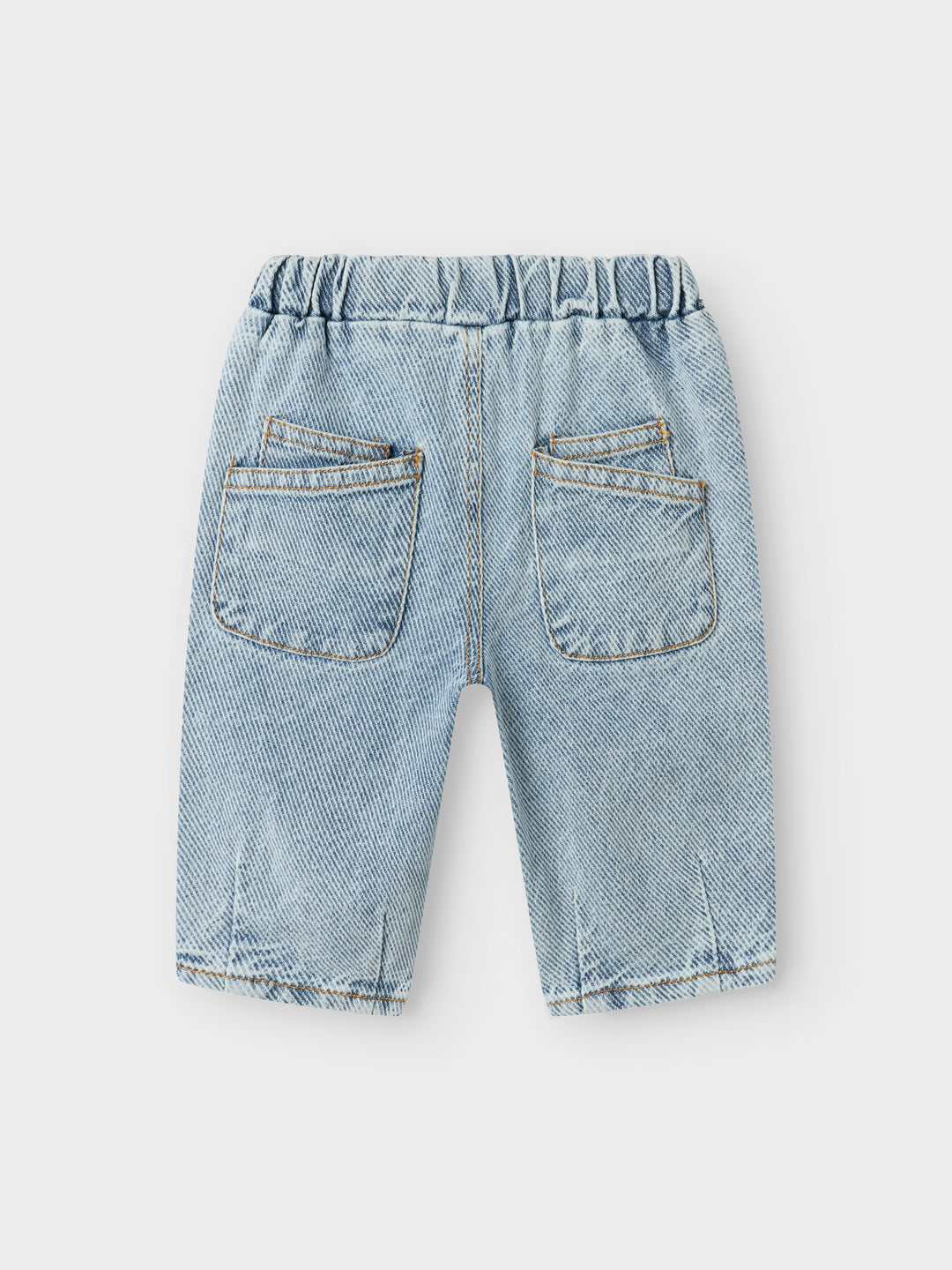 Lil Atelier baggy jeansbroek van rib denim in Medium Blue