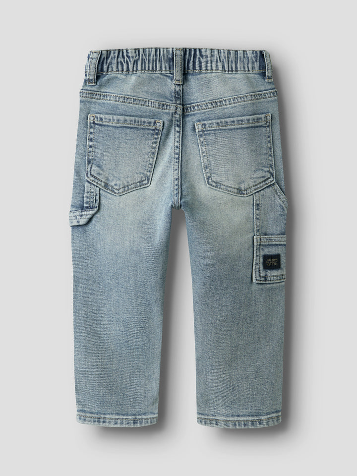 Blauwe tapered fit jeans van Name It met verstelbare taille en zakken
