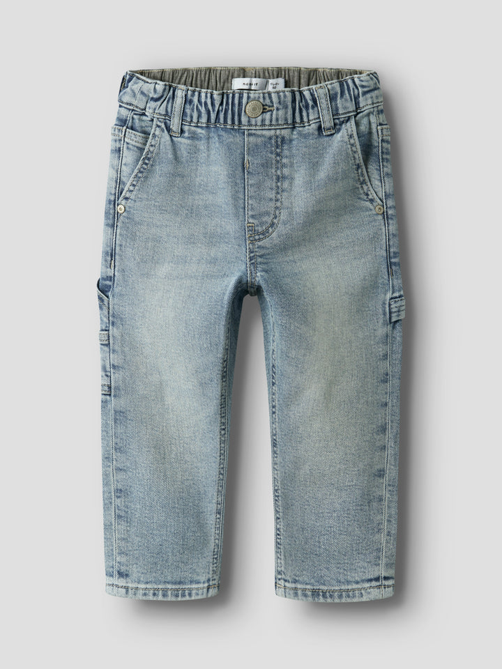 Blauwe tapered fit jeans van Name It met verstelbare taille en zakken