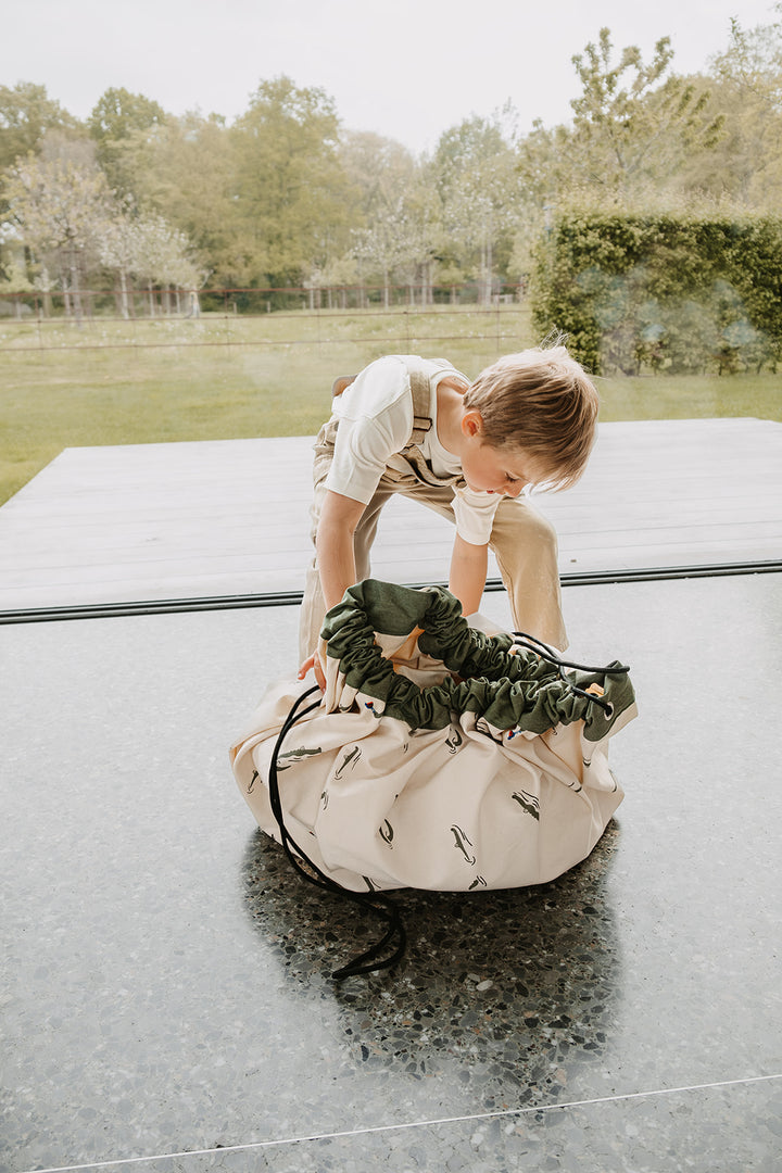 Play & Go - Opbergzak / Speeldeken Organic | Croco