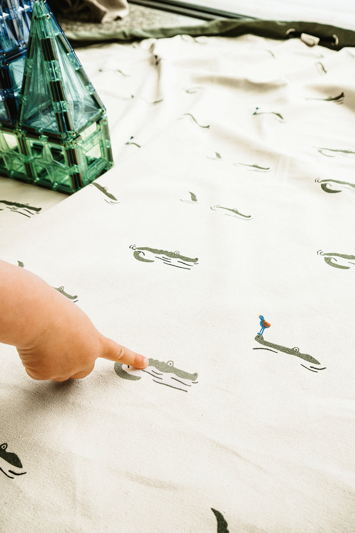 Play & Go - Opbergzak / Speeldeken Organic | Croco