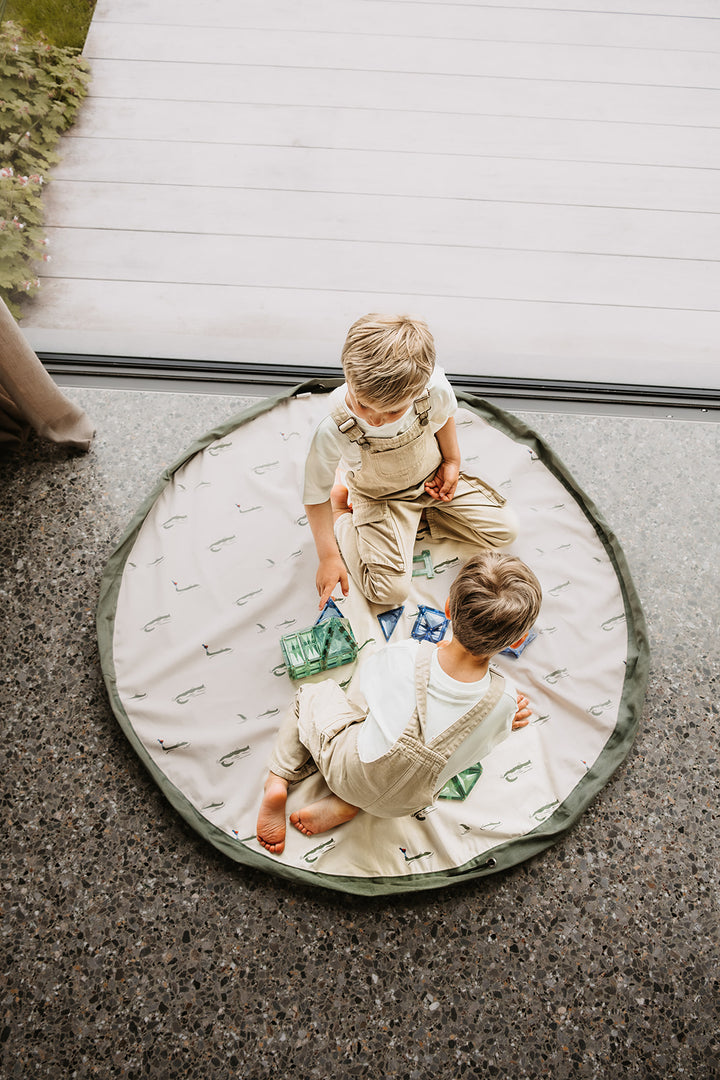 Play & Go - Opbergzak / Speeldeken Organic | Croco