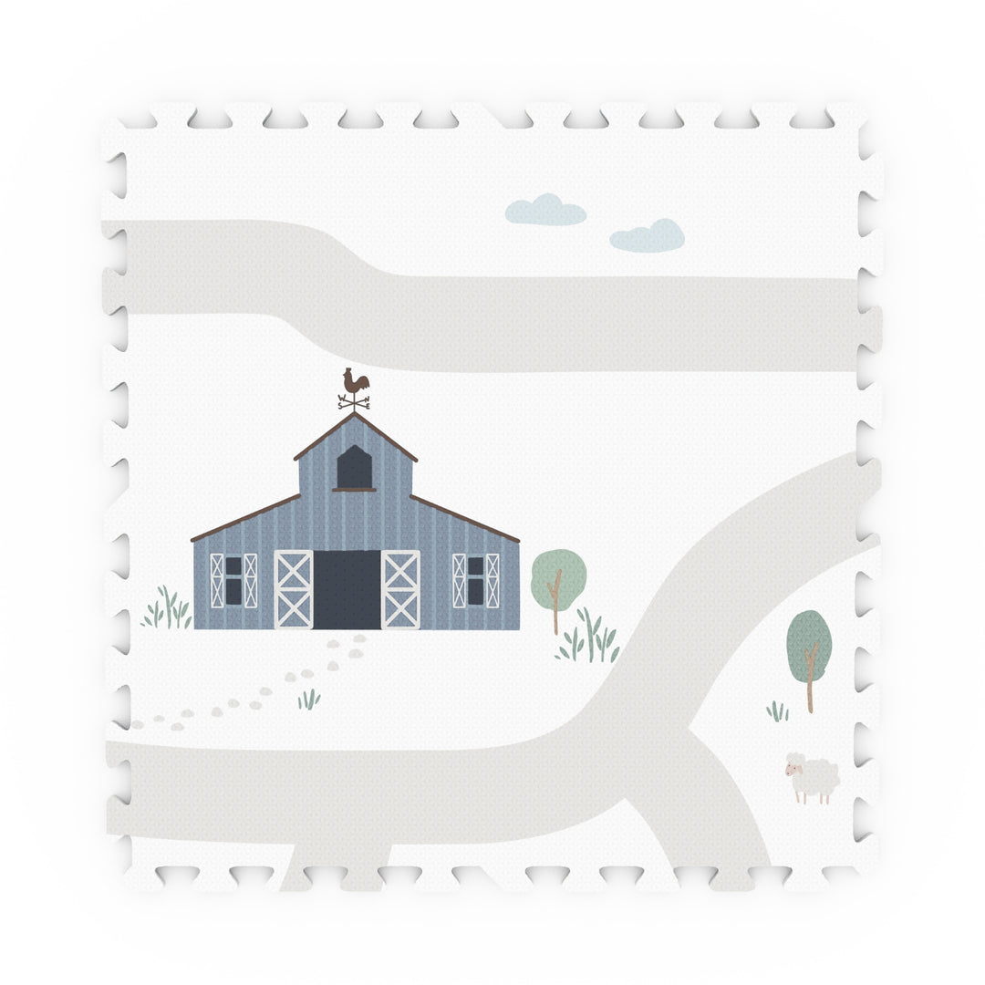 Speeltapijt Puzzelmat Eevaa Farm met boerderijprint van Play & Go, gemaakt van EVA-foam