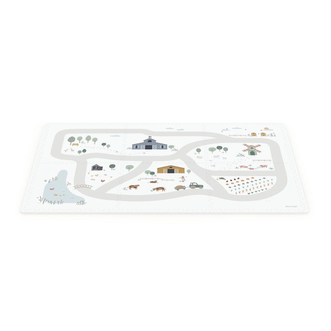 Speeltapijt Puzzelmat Eevaa Farm met boerderijprint van Play & Go, gemaakt van EVA-foam