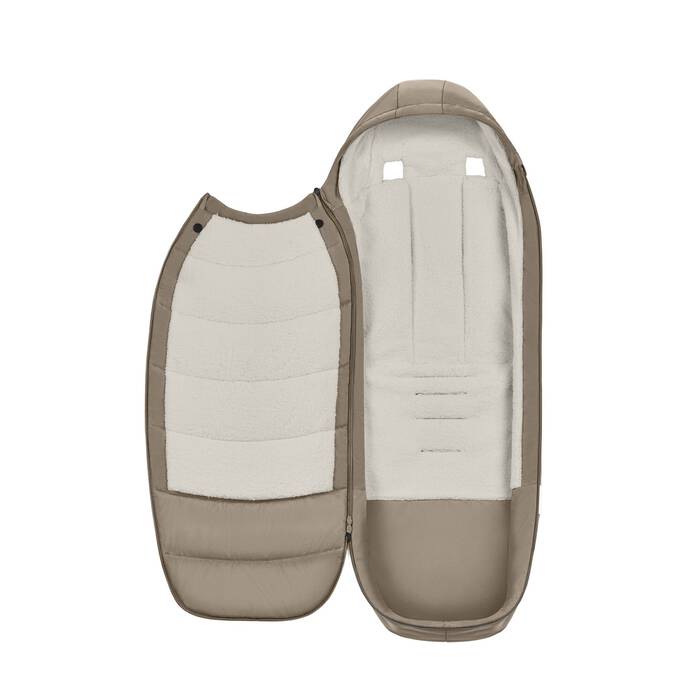 Cybex Voetenzak Platinum Cozy Beige, warm en waterafstotend voor kinderwagens