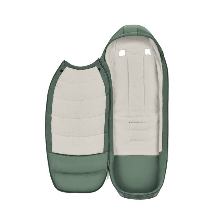Cybex Voetenzak Platinum Leaf Green, warm en waterafstotend voor kinderwagens