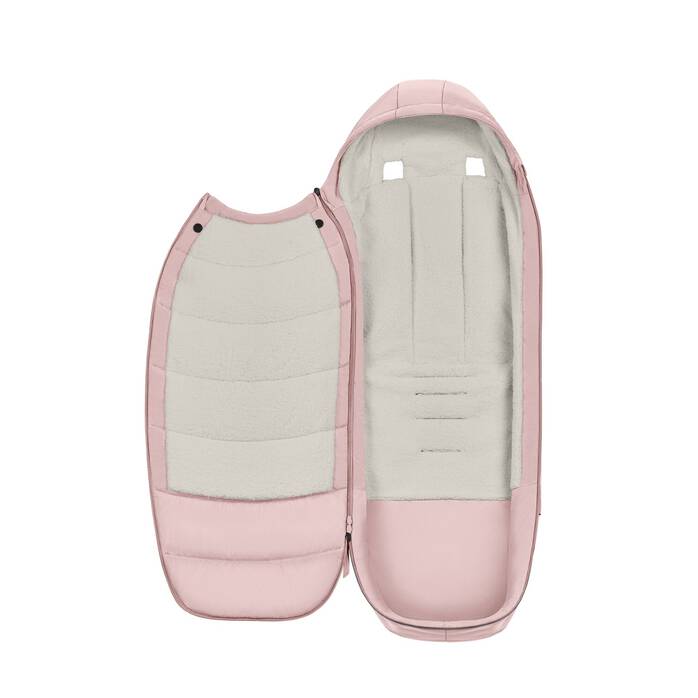 Cybex Voetenzak Platinum Peach Pink, warm en waterafstotend voor kinderwagens