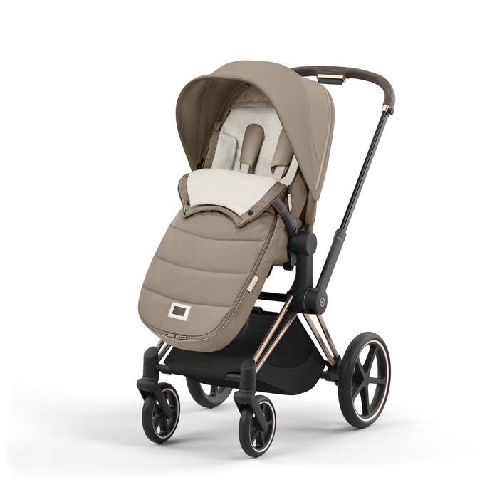 Cybex Voetenzak Platinum Cozy Beige, warm en waterafstotend voor kinderwagens