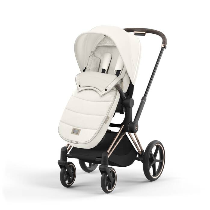 Cybex Voetenzak Platinum Off White, warm en waterafstotend voor kinderwagens