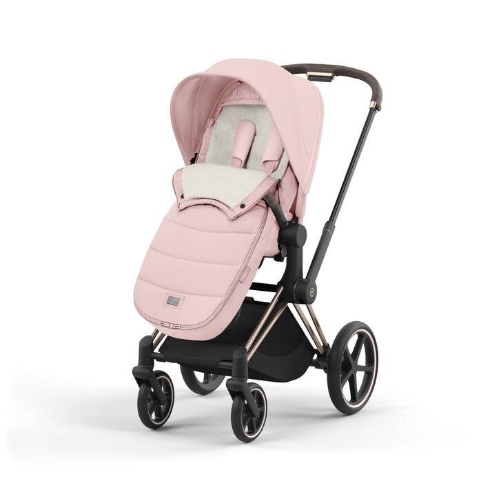 Cybex Voetenzak Platinum Peach Pink, warm en waterafstotend voor kinderwagens
