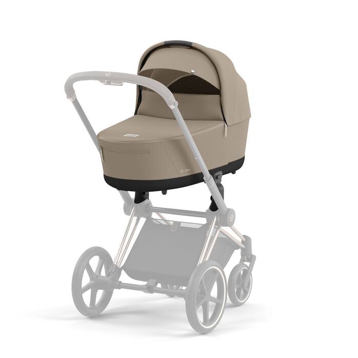 Cybex Draagmand Priam De Luxe Cozy Beige, comfortabel en stijlvol voor je baby