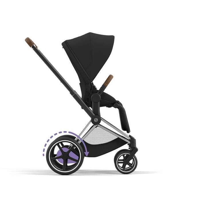Cybex Kinderwagen Frame E-Priam Chrome Brown, smarttechnologie en luxe ontwerp