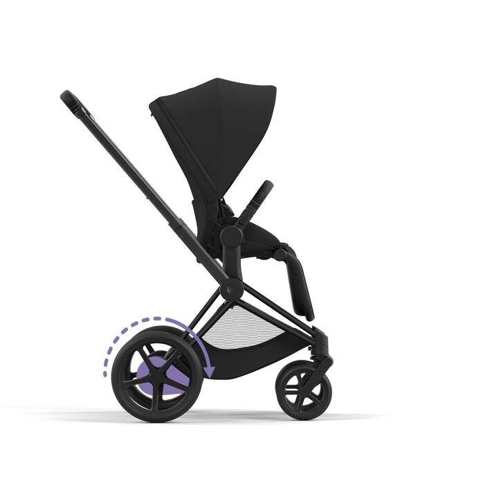 Cybex Kinderwagen Frame E-Priam Matt Black, smarttechnologie en luxe ontwerp
