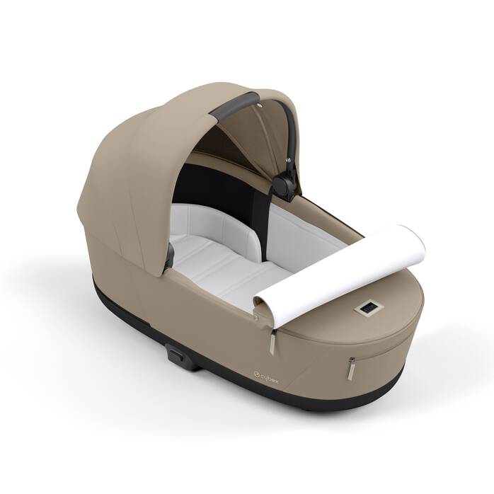Cybex Draagmand Priam De Luxe Cozy Beige, comfortabel en stijlvol voor je baby