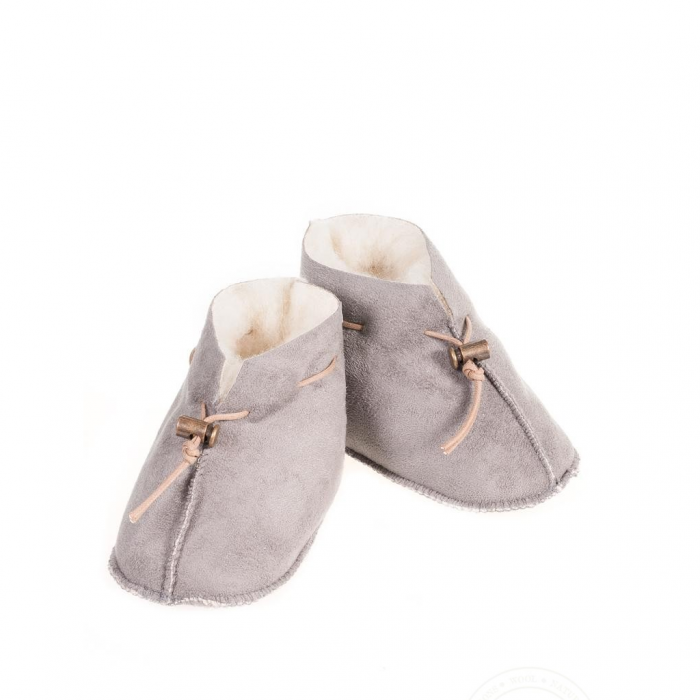 Slofjes Baby Emo Velours Light Grey