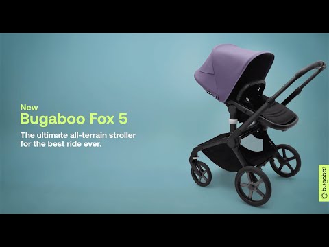 Bugaboo Fox5 Compleet kinderwagen in Black / Forest Green met hoge stoel, antilekbanden, en UPF 50+ zonnekap.