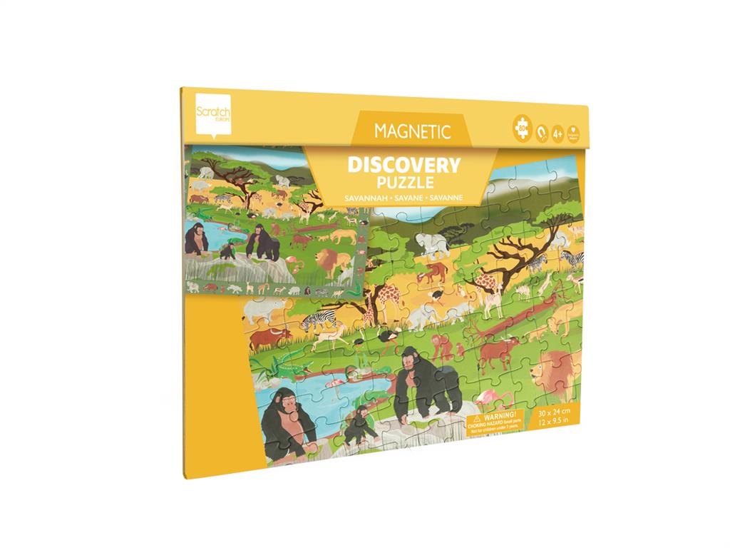 Magnetische Puzzel 2-in-1 Discovery Game Savanne (80 stuks)