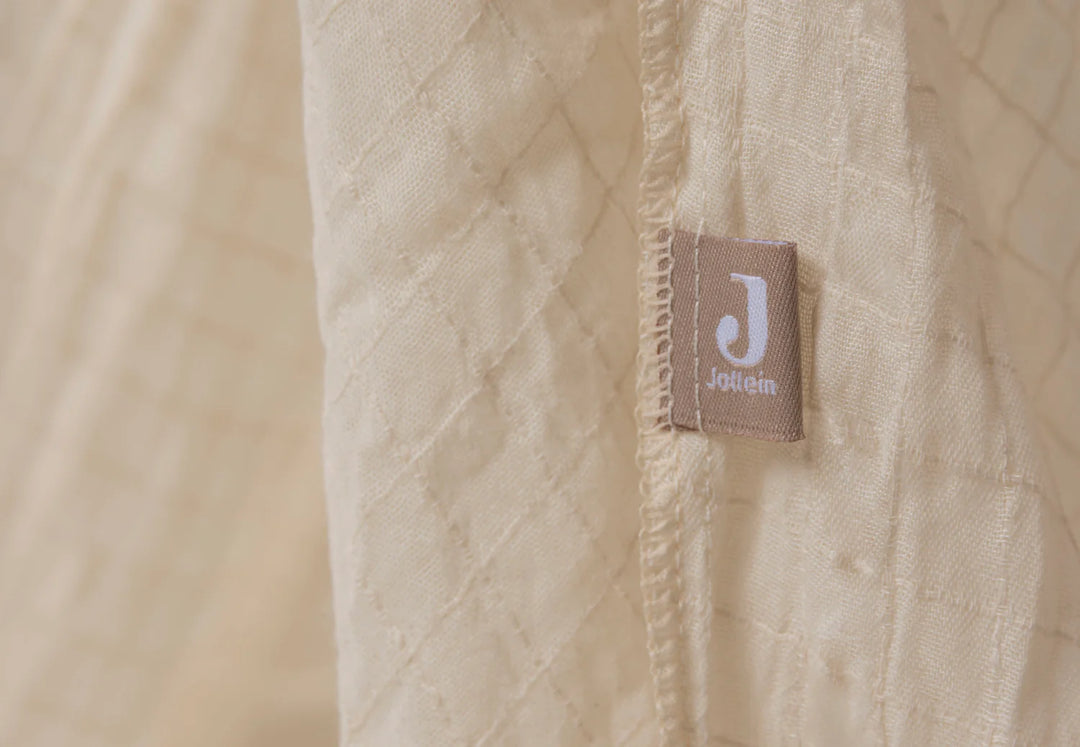 Jollein hemel Cosy Check in zandkleur met ruitpatroon