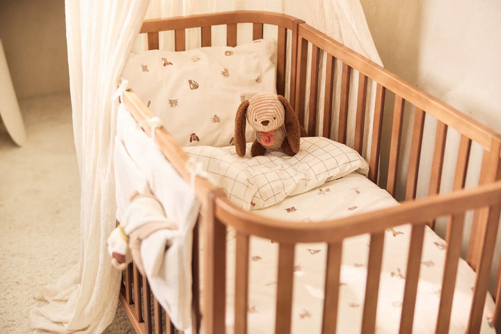 Jollein hemel Cosy Check in zandkleur met ruitpatroon