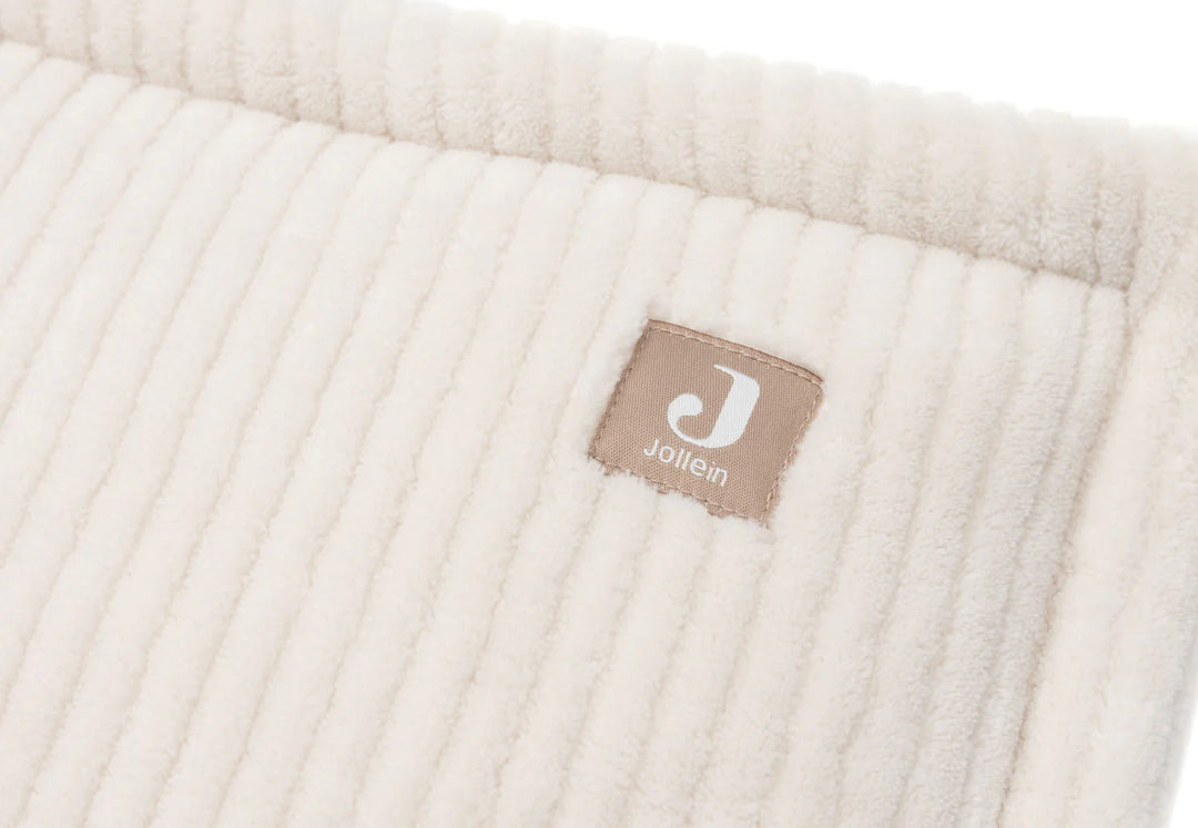 Jollein parkomrander Cloudy Rib Oatmeal dubbelzijdig met rib en teddy