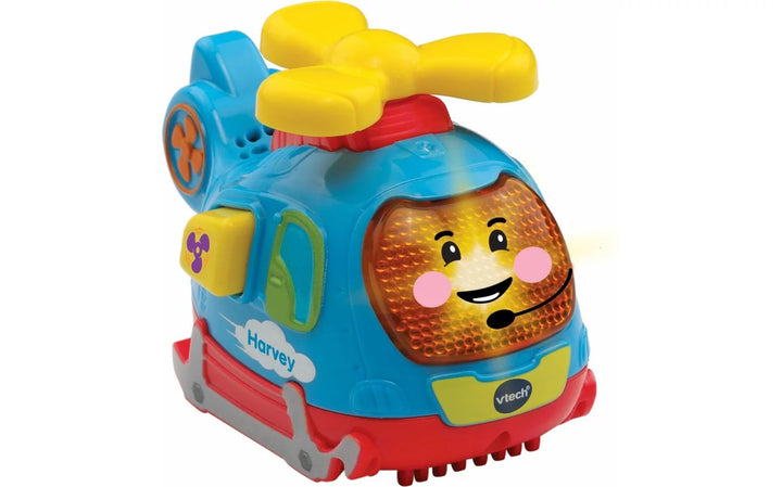 Set van 3 Vtech voertuigen: brandweer, helikopter en tractor met geluid
