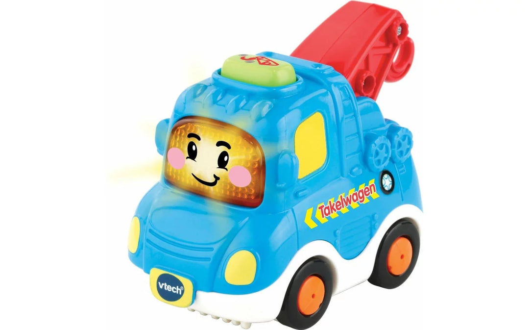 Set van 3 Vtech voertuigen: auto, ambulance en takelwagen met geluid