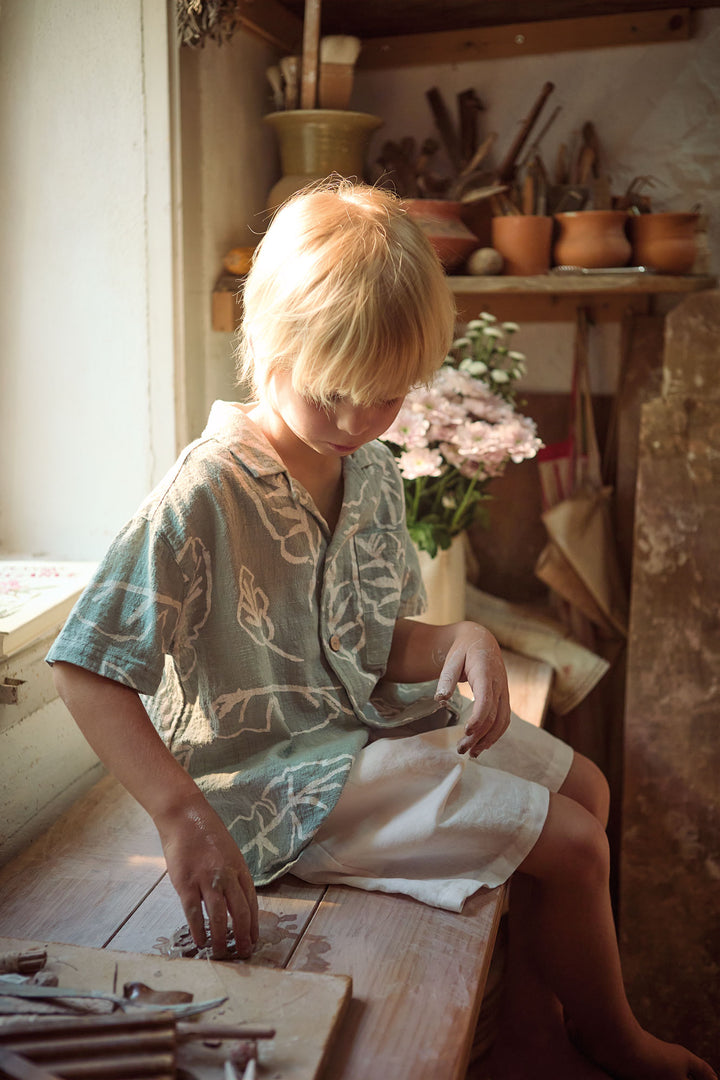 Hemd Palm Woven Printed Madalena