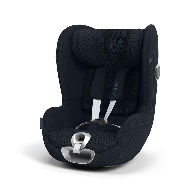 Cybex Sirona T i-Size Plus autostoel in Nautical Blue, uitgerust met 360° rotatie en geavanceerde veiligheidsvoorzieningen